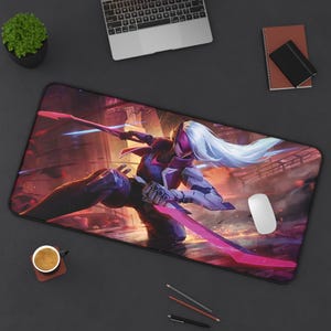 Katarina Gaming Mouse Pad, Desk Mat for Gamers, Unique Design Desk Mat, Magic Spell Mouse Pad, Witchcraft Gaming Mat, Cool Gamer