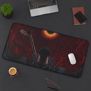 Modern Anime Desk Mat - Smooth Surface Mousepad for PC Users & Collectors - Ideal Gift for Otaku Setup Lovers