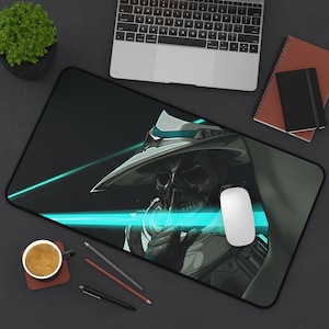 Cypher Valorant Schreibtischmatte, Gaming Mousepad, Computer Schreibtischzubehör, große Büroarbeitsunterlage, Gamer Geschenk, Gaming Room Decor