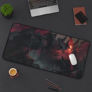 Aatrox Desk Mat, League Of Legends Gaming Mousepad, Gift For Gamer, Gaming Desk Accessories, Large Mouse Pad for PC, Desk Decor