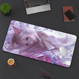 Ahri Schreibtischunterlage, League of Legends Gaming Matte, Ahri Art, Perfektes Geschenk - Schreibtischunterlage, Großes Mauspad, erweitertes Mousepad