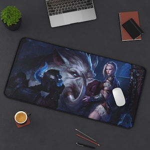 Gaming Mousepad, Sejuani Desk Mat for League Of Legends Fans, Sejuani Art, Gift For Gamer, Computer Desk Pad, Arcane Desk Mat, Perfect Gift