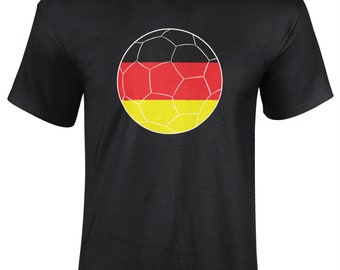 Germany Football T-Shirt. Just a Soccer Ball with German Flag Design. Tracked Worldwide Shipping.