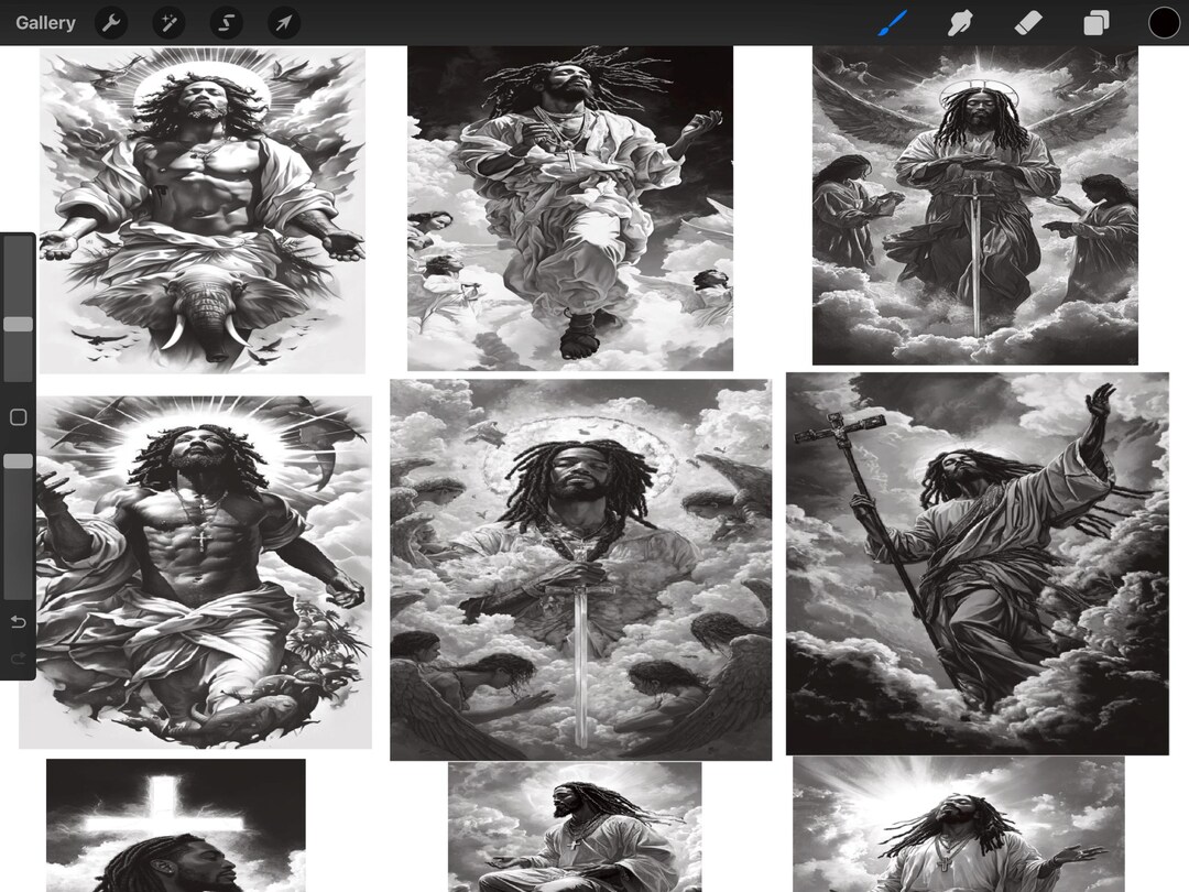 Black Jesus Procreate Brush Set 30 + Stamp Brushes for Spiritual Art ...