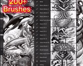 Under Water World Procreate Tattoo Brush Set 200 + Brushes