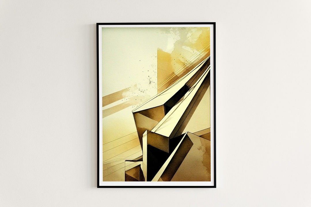 Art for Office Wall Art Printable Architecture Art Gift Sepia - Etsy