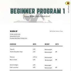 Trainingsprogramm für Anfänger