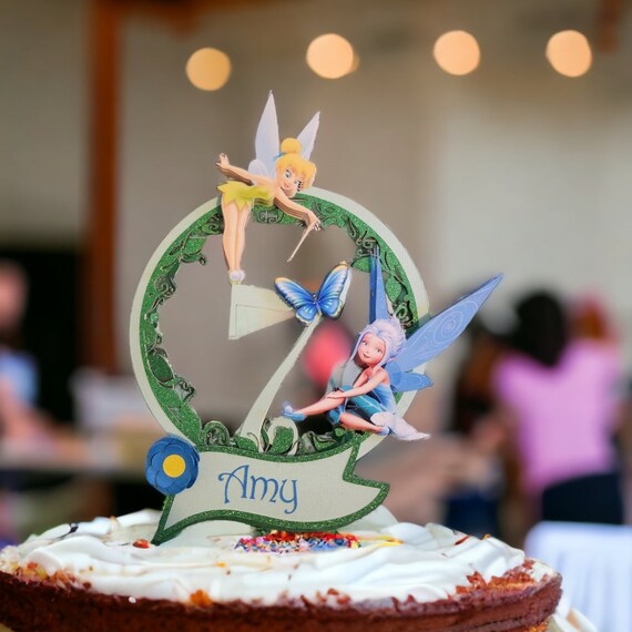 Fairy cake Topper, Glittery Cake Decoration, Birthday Party Decor, Magical  Fairy Theme, Enchanting Cake Accessory