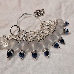 The Frost collection - Handmade knitting stitch markers (a set of 5 or 9 markers)