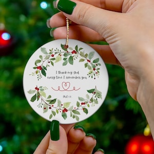 Christmas Ornament, Long Distance Christmas Ornament, Friend Keepsake, Thinking of You 2023, Bible verse ornament, Scripture ornament