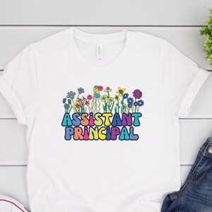 School Assistant Principal shirt, Cute teacher tee, Retro school staff shirt, Fun Teacher shirt, Principal team shirt, School Team Shirt
