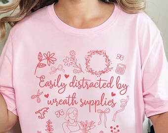 Wreath Maker shirt, Coquette Wreath Maker shirt, Wreath Team shirt, Wreath Maker Group shirt, Coquette Bow Shirt for Florist, Crafter shirt