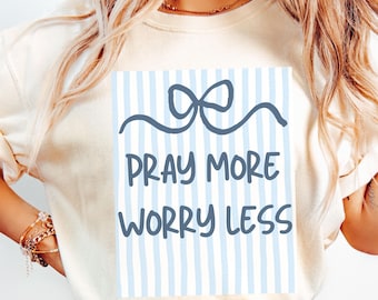 Comfort Colors Spring shirt for Christian Mom, Trendy shirt for woman, Coquette Stripe Inspirational tee, Baptism Gift, Gift for Graduation