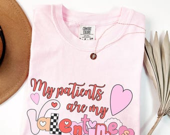 Custom Comfort Colors Valentine  shirt, Funny Medical Staff Valentine's Day Shirt, Personalized Valentine Shirt, Group Matching shirts