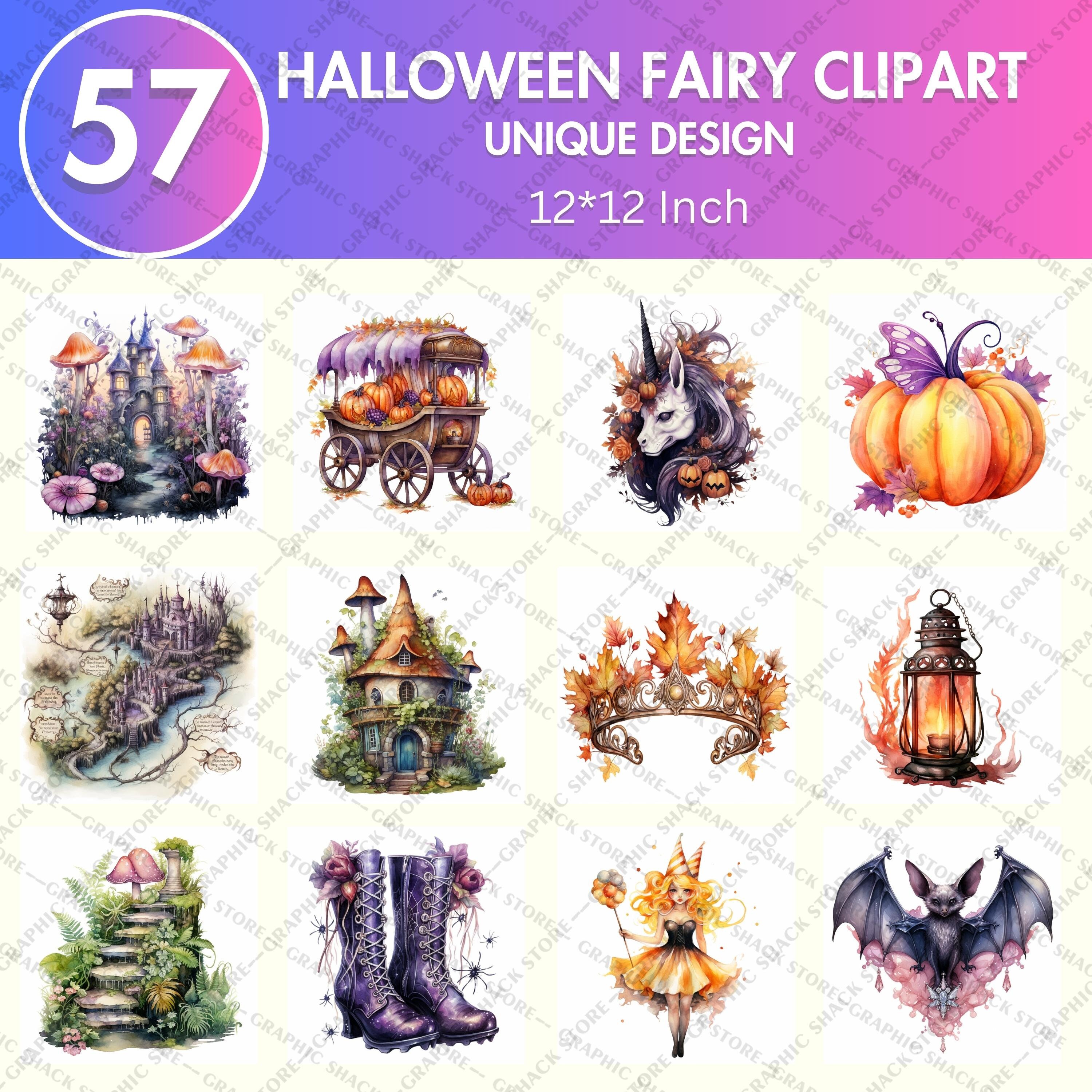 57 PNG Halloween Fairy Clipart Bundle | Spooky Enchanted Forest Fairy ...