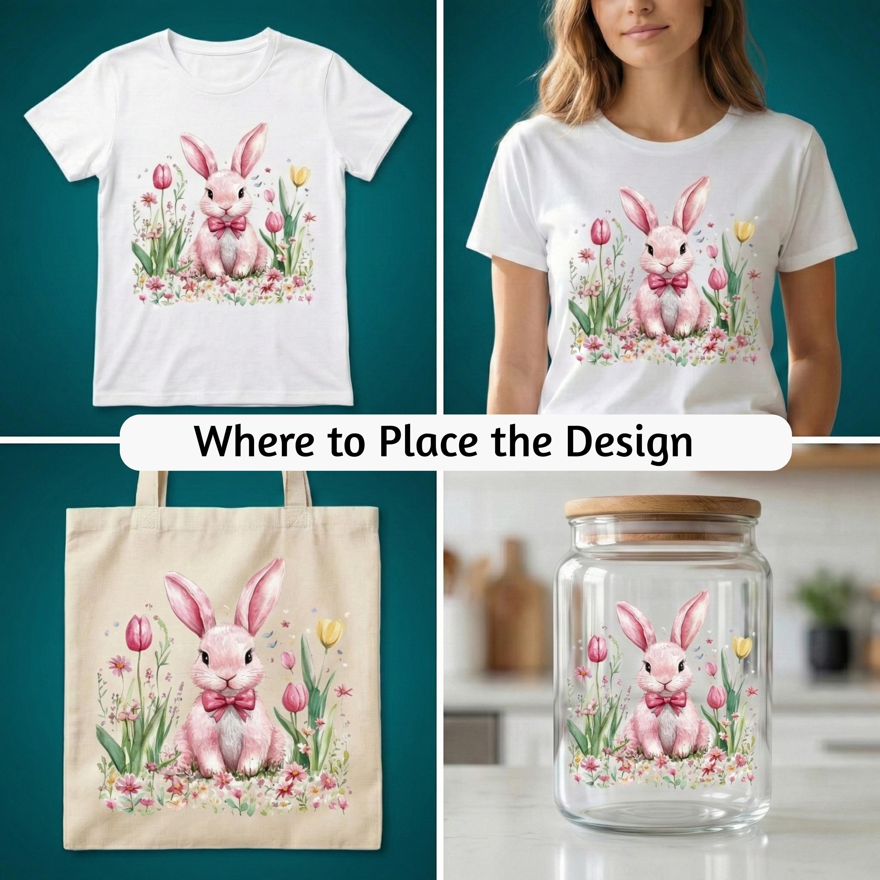 50 Floral Coquette Bunny Clipart, Watercolor Pink Easter Bunny PNG ...