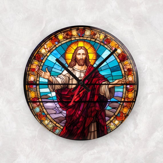 昇華転写用ステンドグラス イエス キリスト クリップアート PNG