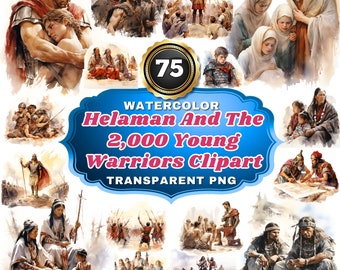 75 Watercolor Helaman And The 2000 Young Warriors PNG Clipart, Warriors of Faith: Illustrated for Educational & Inspirational Projects