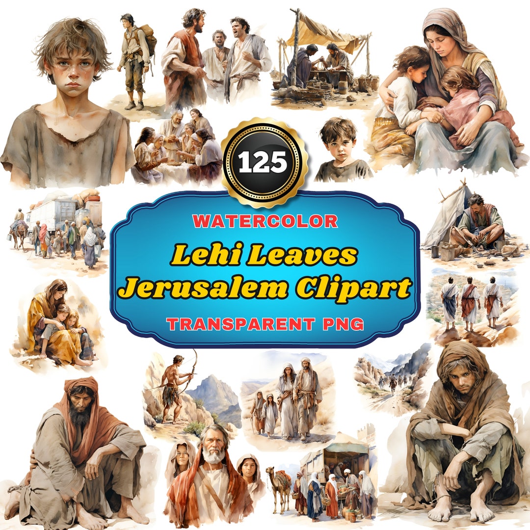 125 Watercolor Lehi Leaves Jerusalem PNG Clipart, Lehi's Journey ...