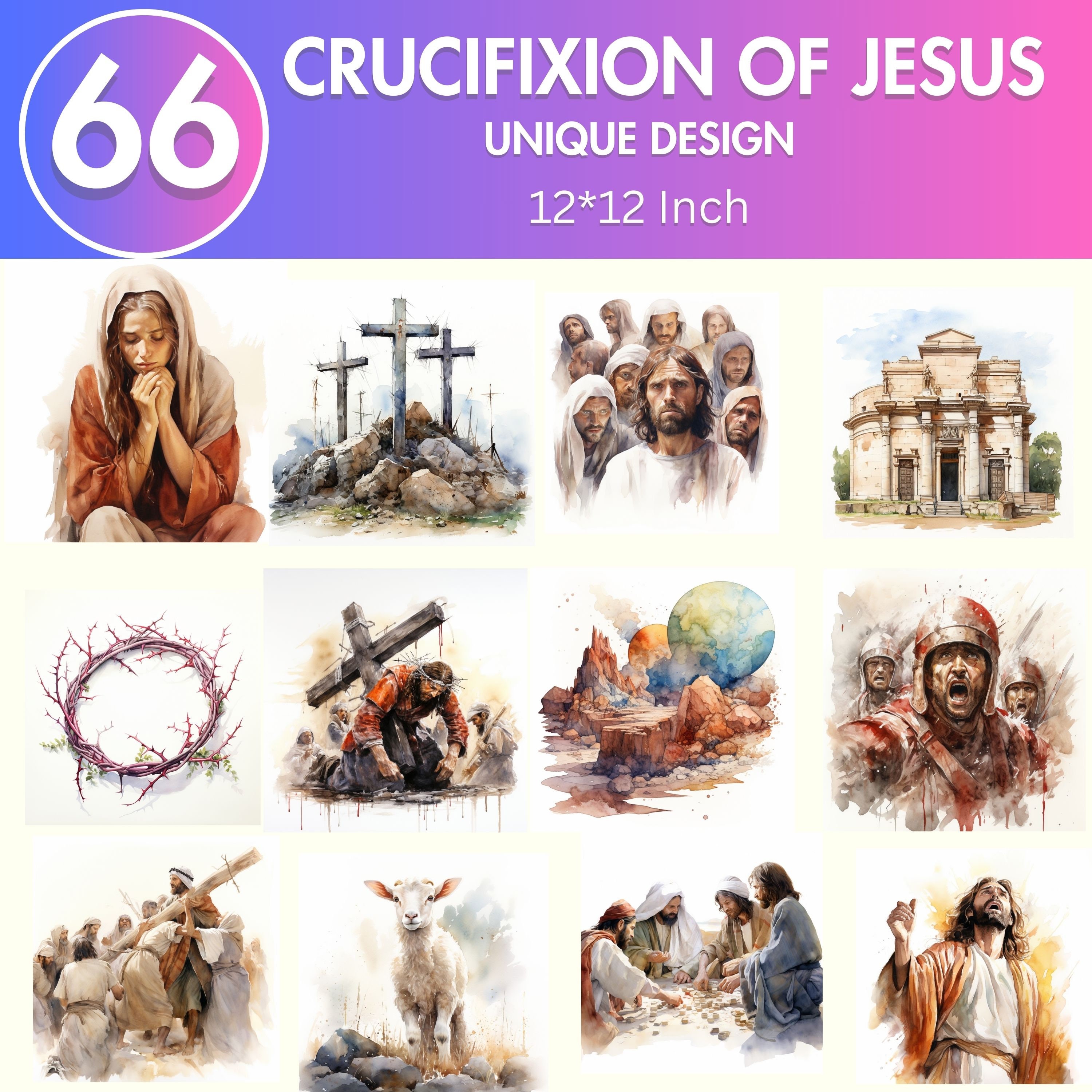 66 PNG Watercolor Crucifixion of Jesus Clip Art Christian Religious ...