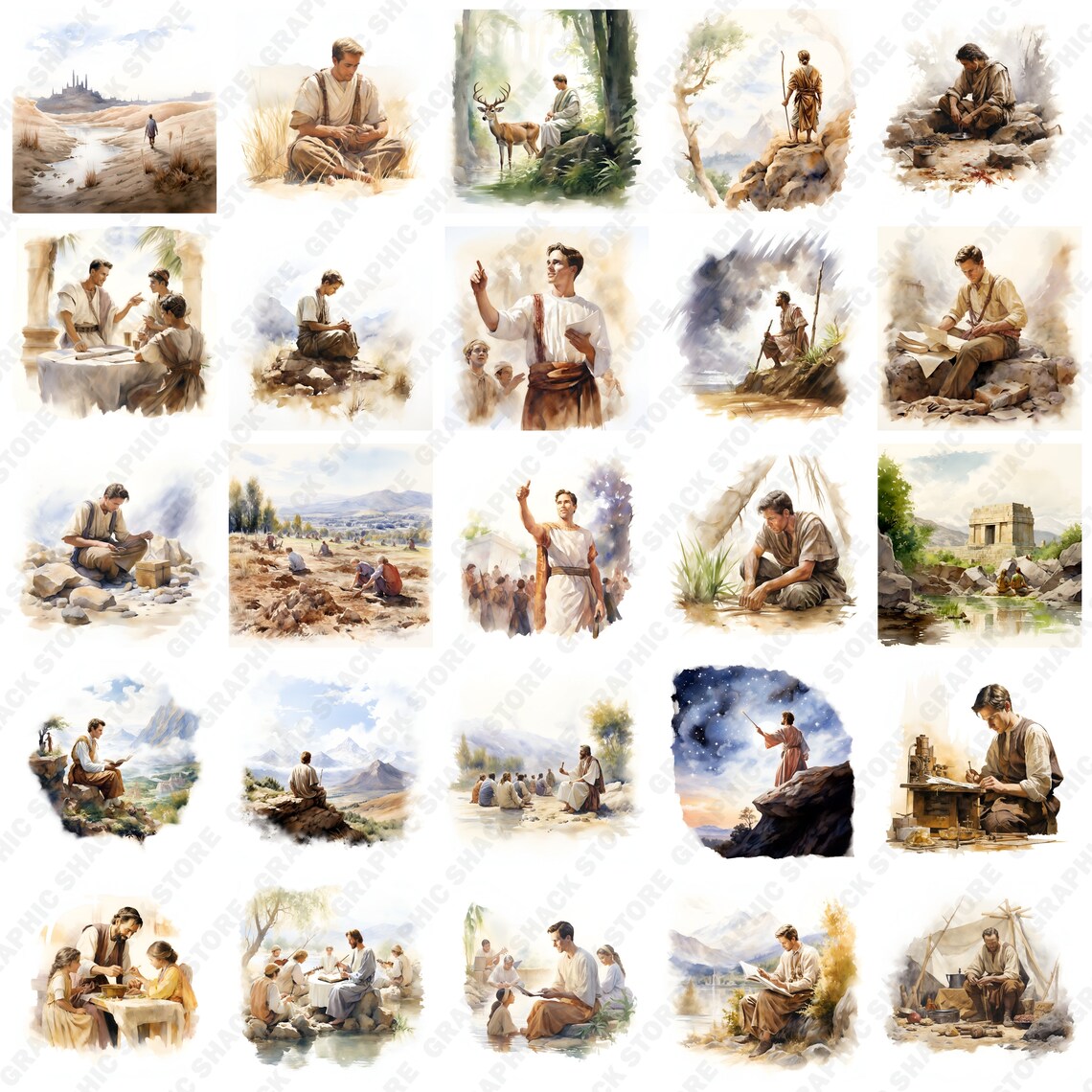 Moroni Scripture Figure 64 Watercolor Moroni and His Teachings PNG Clipart, Moroni's Wisdom ...