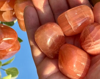 Rose Calcite Tumble Stone – Heart Chakra Healing Crystal