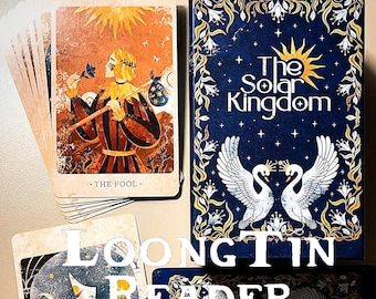 The Solar Kingdom Tarot Deck – Fantasy Tarot, Sun & Moon Phases, Hand-Painted Tarot, RWS Tarot, Fantasy Tarot, Angel Tarot, Myth and Legend