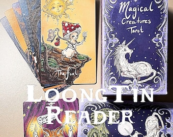 Magical Creatures Tarot – 100-Card Fantasy Tarot Deck with Mythical Animal Guardians & 22 Bonus Cards, RWS Cards with 22 Oracle Cards