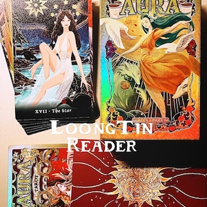 Aura Tarot Deck – Fantasy RWS Tarot, Holographic Tarot, Vibrant Energy, Fantasy Spiritual Tarot, Cosmic Tarot Deck, Mystical Tarot Deck