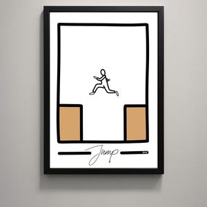 Jump - Limited edition Art Giclee - Minimal Pop Art