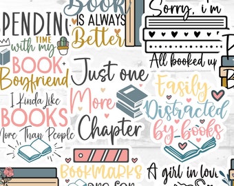 Booklover BookTok 12 Sticker Pack Kindle Sticker Bookish Reader Themed  Sticker Pack for Laptops, Tablets, Water bottle