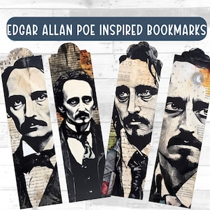 Elegant Vintage-Style Edgar Allan Poe Bookmarks , Set of 4, Booktok, Booklover gifts, laminated, Dark Academia, Witchy  Bookmarks, Book club