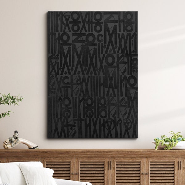 Retna Conversation Piece 2012 Oil Painting Reproduction Abstract Wall Art, Framed Canvas Poster Print, Home Kitchen Office Room Decor, Gift