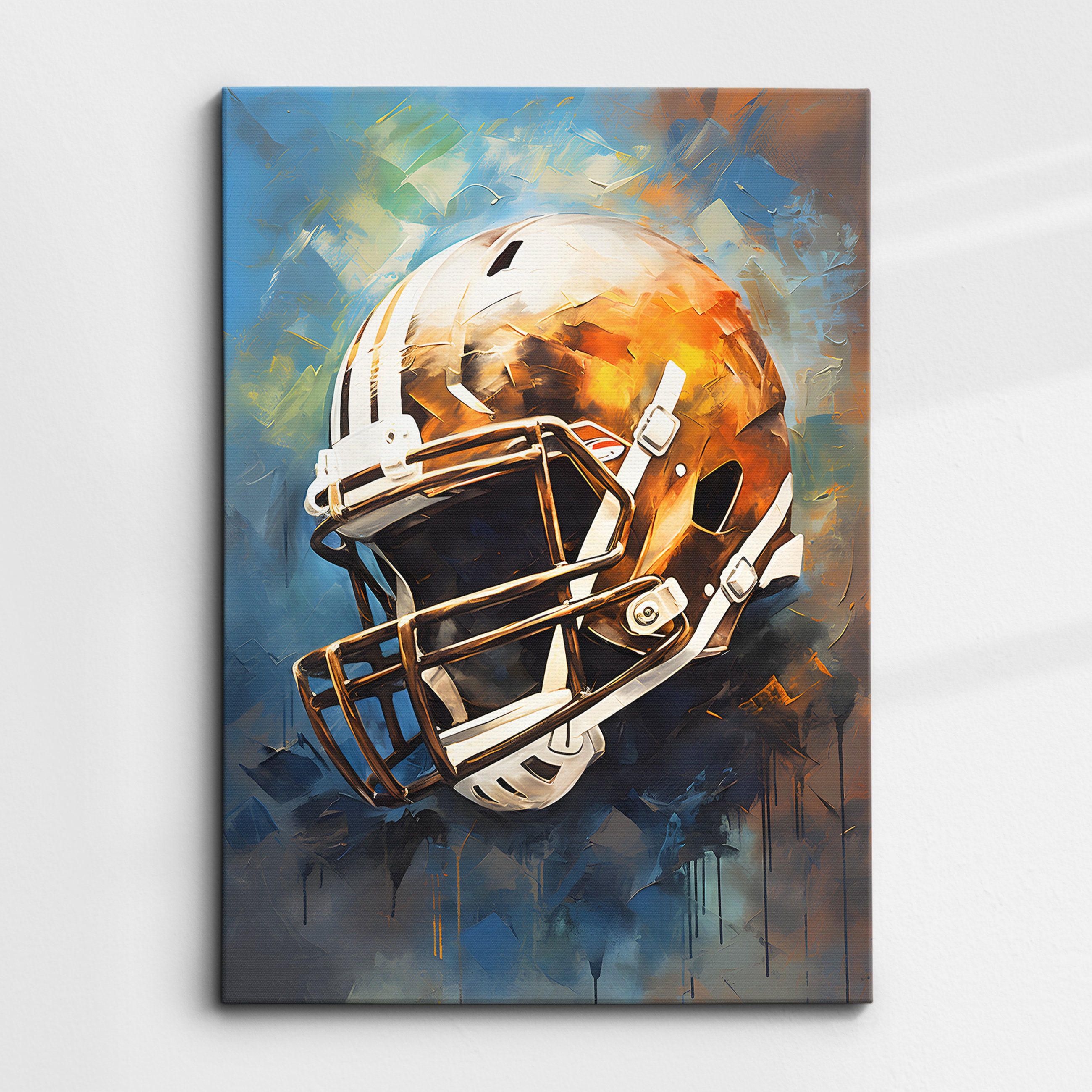 Football Helmet Retro Vintage Oil Painting Style Wall Art Framed Canvas  Poster Print Home/office Room Decor Teenager Athlete Football Gift - Etsy