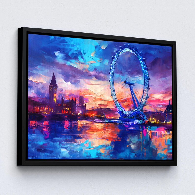 London Bridge Abstract Oil Painting Abstract Paint Colourful UK London