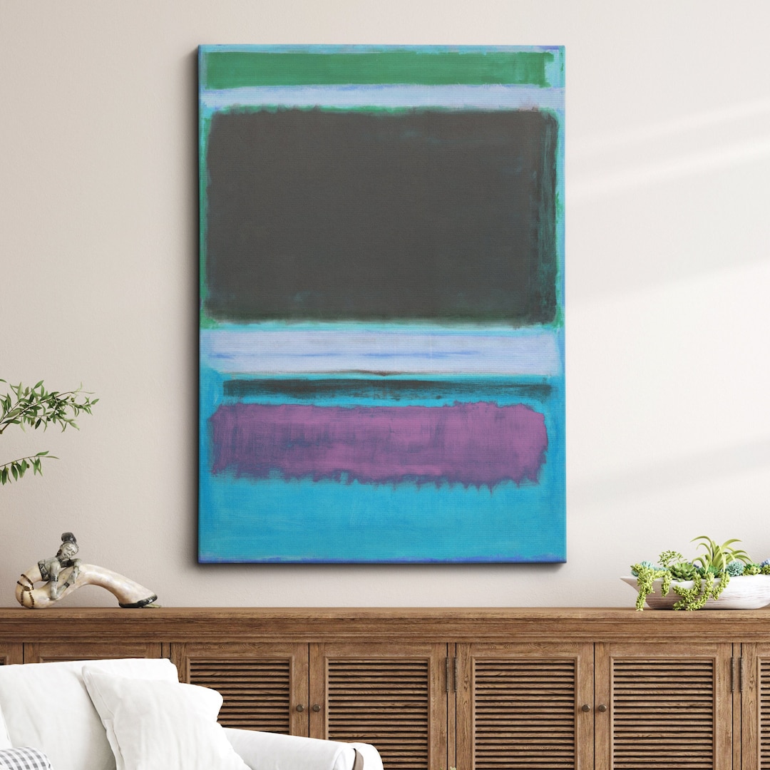 Mark Rothko No.3 Blue Abstract Oil Painting Reproduction Quality Wall ...