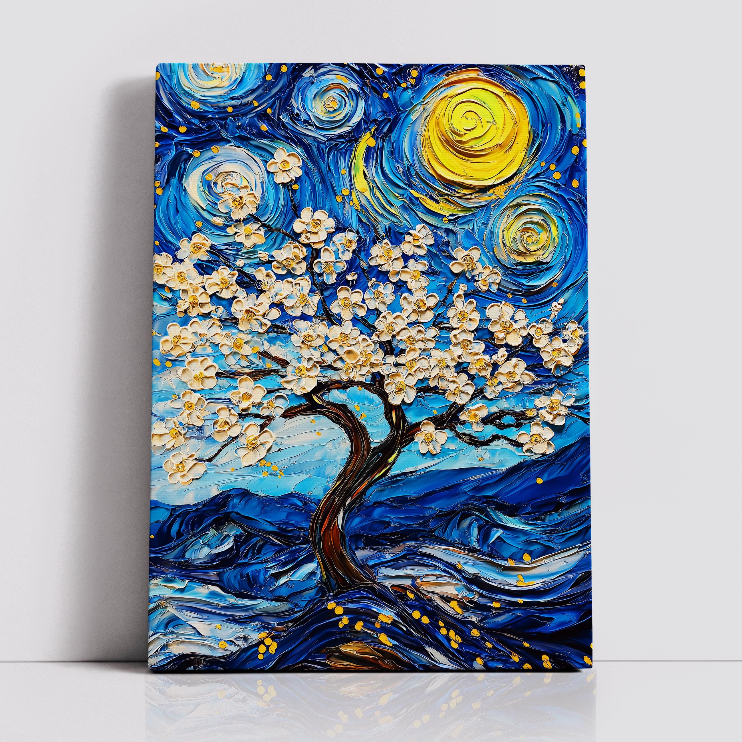 Van Gogh Style Tree of Life Abstract Oil Painting Peace Calming