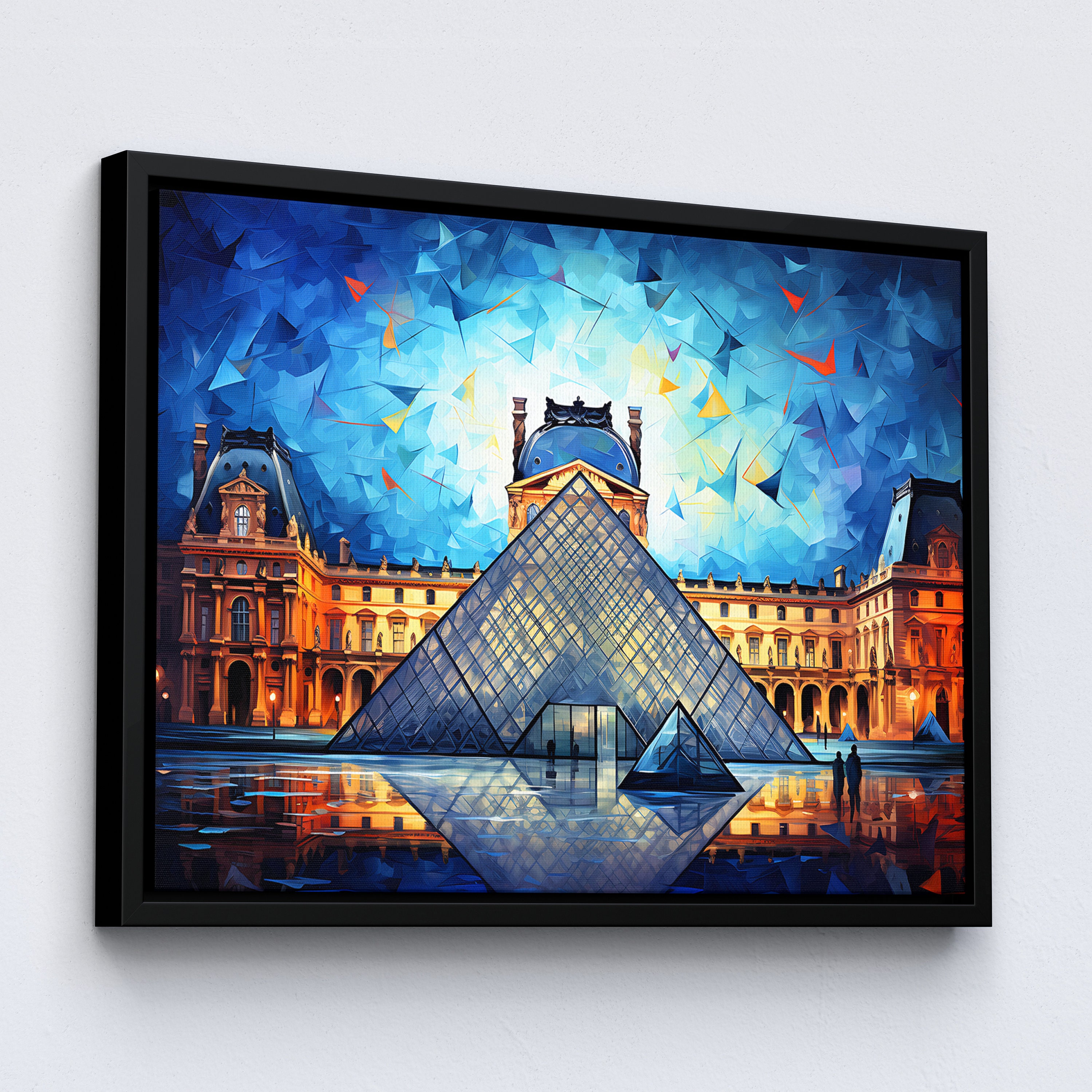 Louvre Museum Paris France Starry Night Painting Van Gogh Wall Art