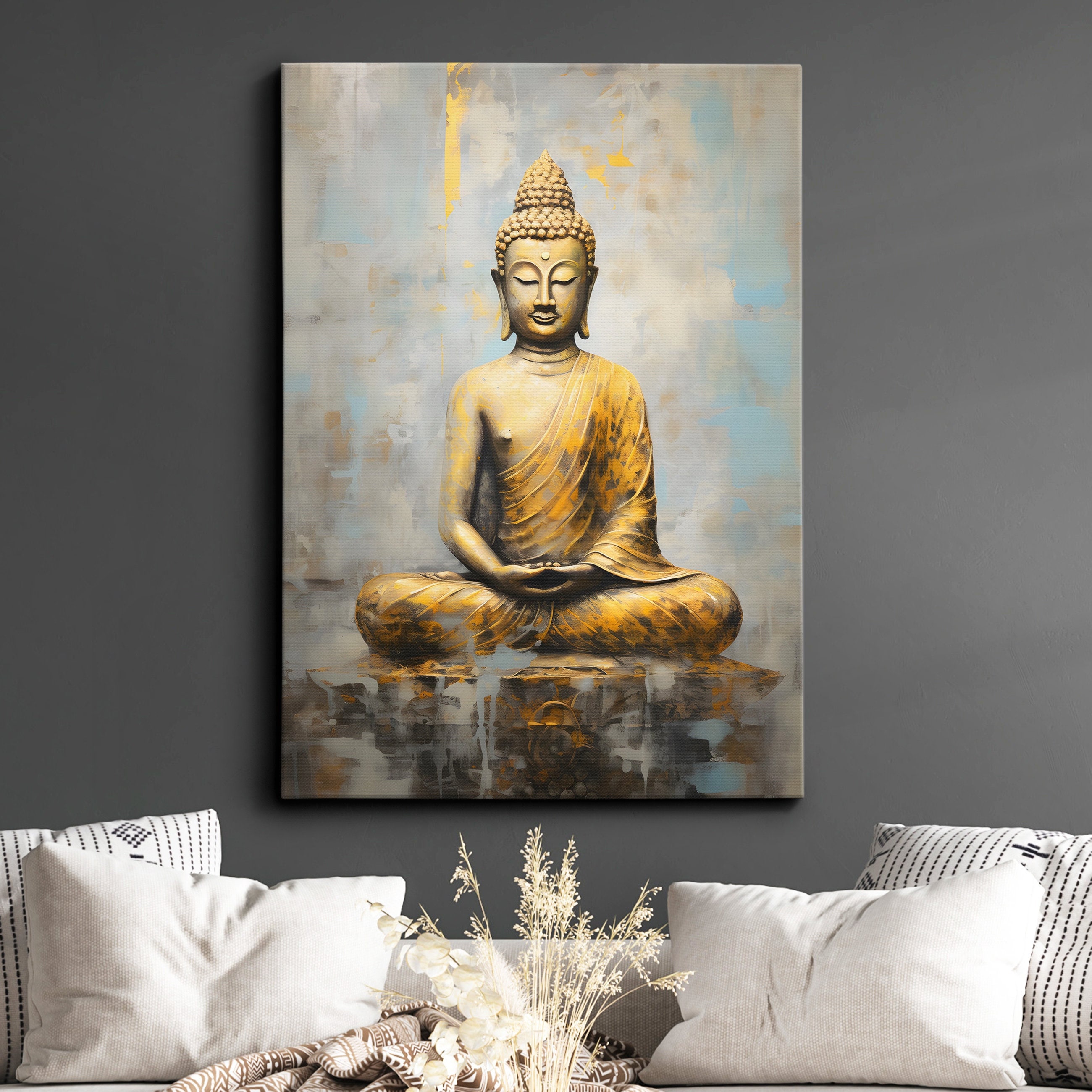 Boeddhisme Canvas Schilderij Posters Prints Religie Decoratie Lord Buddha Wall Art Pictures voor Woonkamer Cuadros Decor 30x50 cm Frameloze