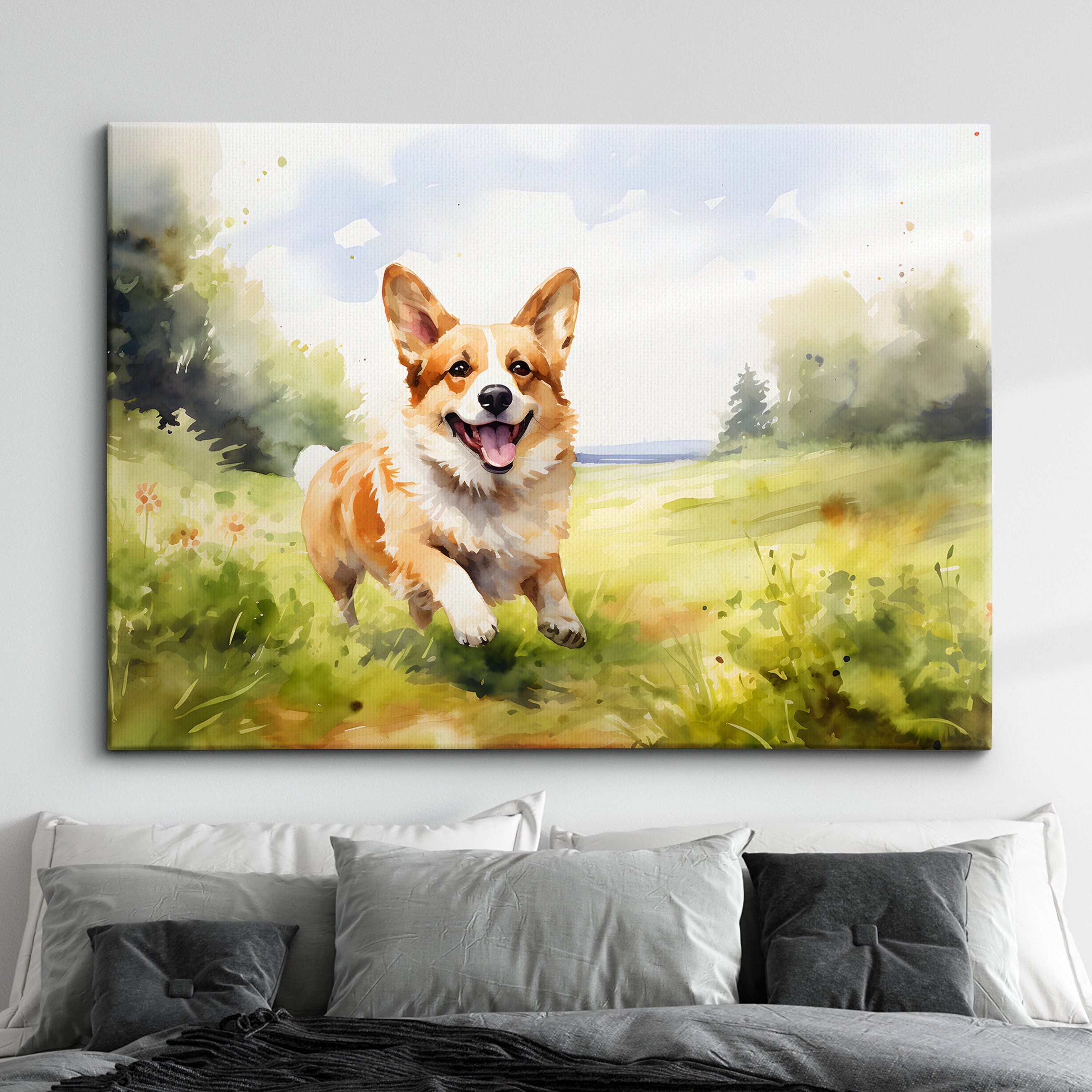 Corgi Dog Modern Art Hooded Blanket Corgi Dog Modern Art Hooded Blanket
