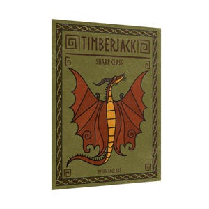 Timberjack Dragon HTTYD-inspirerad stiliserad affisch