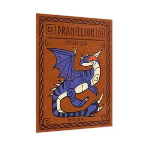 Dramillion Blue Dragon HTTYD-inspirerad stiliserad poster