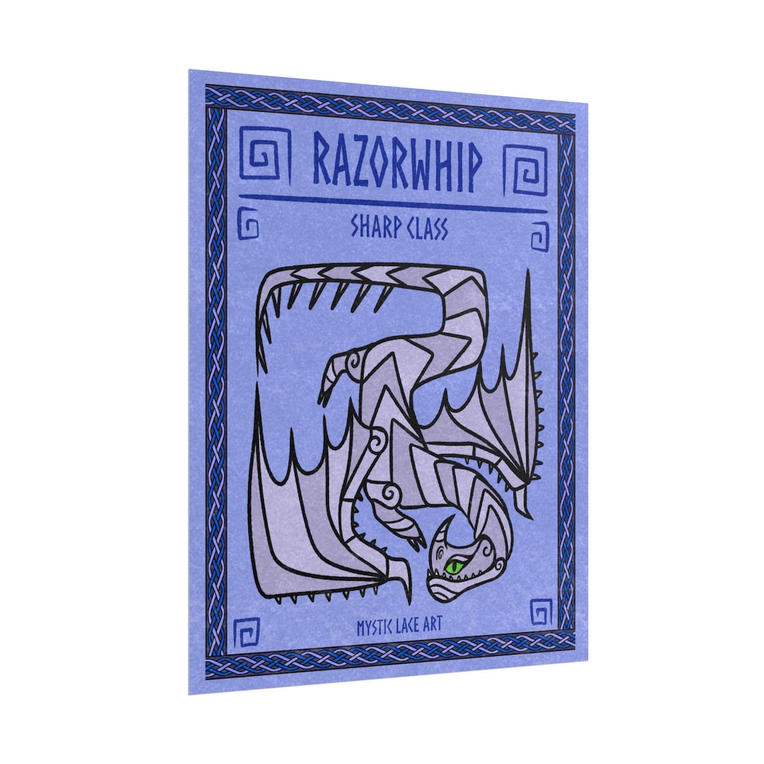 Hyttd Razorwhips Windshear Razorwhip Dragon HTTYD Inspired Stylized Poster - Etsy