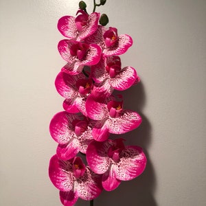 Real touch orchid with faux leaves