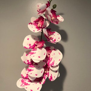 Real touch orchid with faux leaves