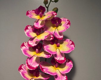 Real touch orchid with faux leaves