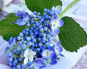 Three Real touch hydrangea stems
