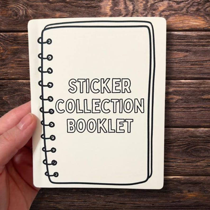sticker collection book, reusable sticker paper, eco-friendly sticker album, vinyl sticker holder, sustainable packaging, sticker storage, upcycled paper product, zero waste stationery, sticker saver, reusable sticker surfaces, small sticker binder