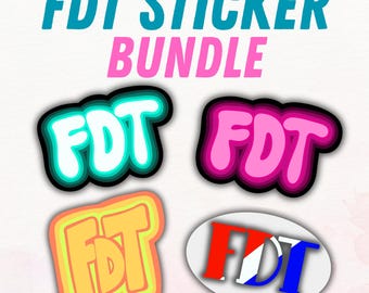 Paquete de 4 pegatinas FDT / Calcomanías de vinilo anti-Trump / Pegatinas de protesta política / Paquete de pegatinas de activismo