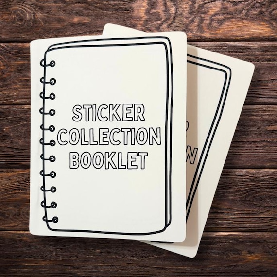 Sticker Collection Booklet Made with Scraps | Reusable Sticker Release Paper | Eco-Friendly | 10 Pages (Front & Back) | 4.25” x 5.25”